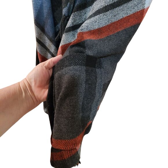 Westbound Womens Open Front Plaid Vest With Fringe Hem Size M - Picture 4 of 4